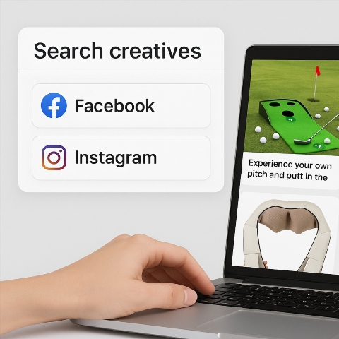 Spy service for analyzing Facebook products