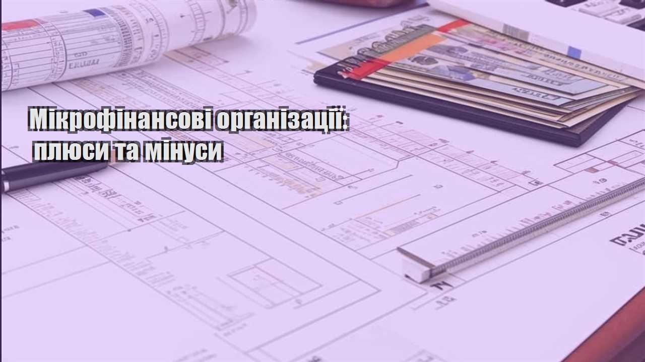 mikrofinansovi organizacziyi plyusy ta minusy